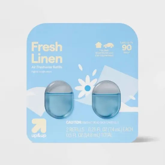 Small Room and Car Clip Refills - Fresh Linen - 0.5oz/2ct - up&up&trade; image {3}