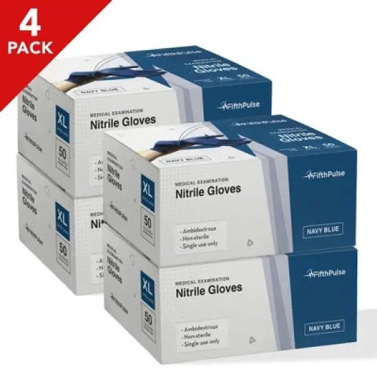 FifthPulse Bulk Navy Blue Nitrile Exam Gloves, Perfect for Cleaning, Cooking & Medical Uses image {5}