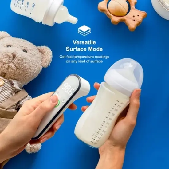 GE Truvitals Digital Forehead Thermometer for Adults, Kids & Babies, Non-Contact 2-in-1 Infrared Temperature Scanner, Instant Reading, LCD Screen image {3}