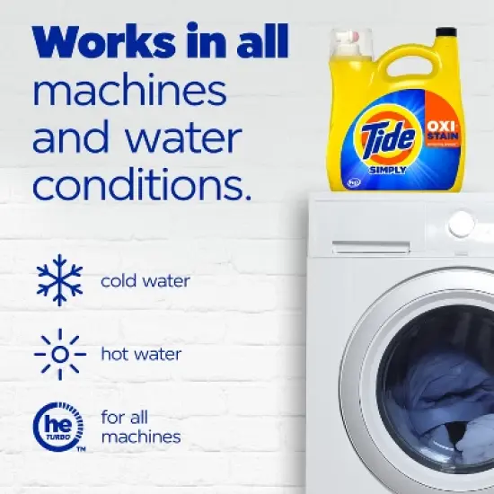 Tide Simply Oxi Stain Refresh Liquid Laundry Detergent - 162oz image {6}
