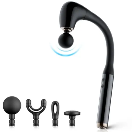 SUGIFT Ergonomic Long Handle Massage Gun Ultra-Quiet Deep Tissue with 5-Speed Control image {10}