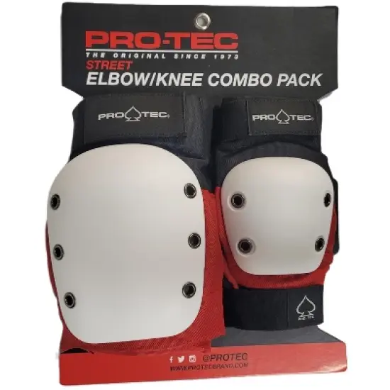 Pro-Tec Street Elbow/Knee Pad Combo Pack Red, White, Black Small image {3}