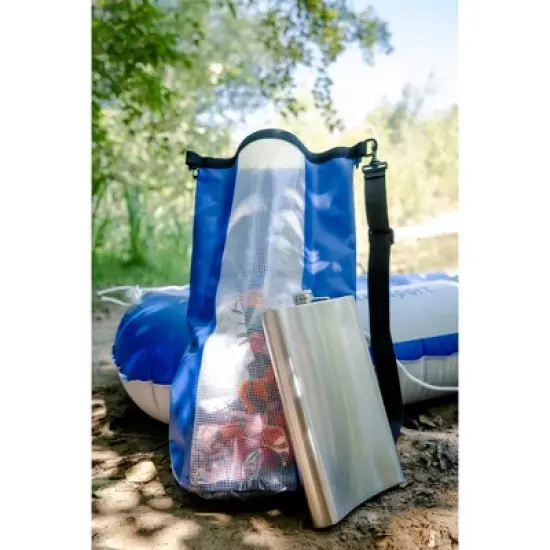 Stansport Waterproof Dry Gear Bag With Clear Front Panel 20L Blue image {12}