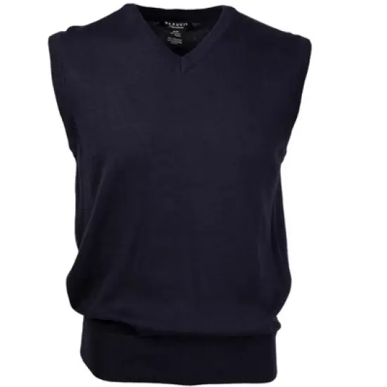 Solid Cotton V-Neck, Sleeve Less Sweater Vest image {5}