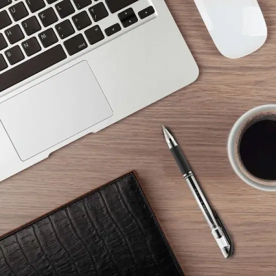 uni-ball Gel Grip Gel Pens Medium Point Black Ink Dozen (65450) image {8}