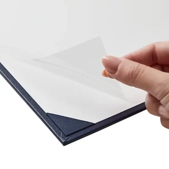 Juvale 3 Pack Navy Blue Certificate Holders with Stand - Single-Sided Document Holders for Diplomas, Awards, Certifications image {4}