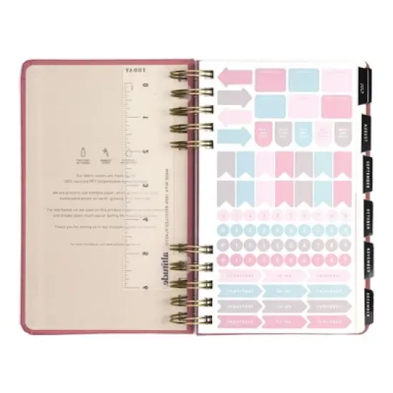 Altitude Planner 5"x8" 2025-2026 Monthly & Weekly Mauve Pink image {2}
