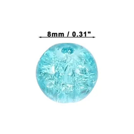 Unique Bargains Round Glass Beads for DIY Crafts 200 Pcs image {1}