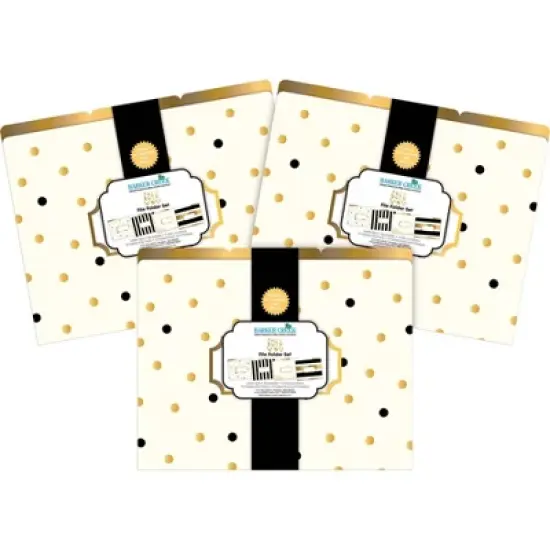 Barker Creek Gold 14pt Letter-Size File Folders Multi-Design Set 36 per Set: Stationery, Top Tab, 50 Sheet Capacity, 12"x9.5" image {2}