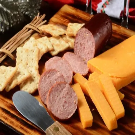 Northlight 7pc Gourmet Sausage and Cheese Football Platter image {3}