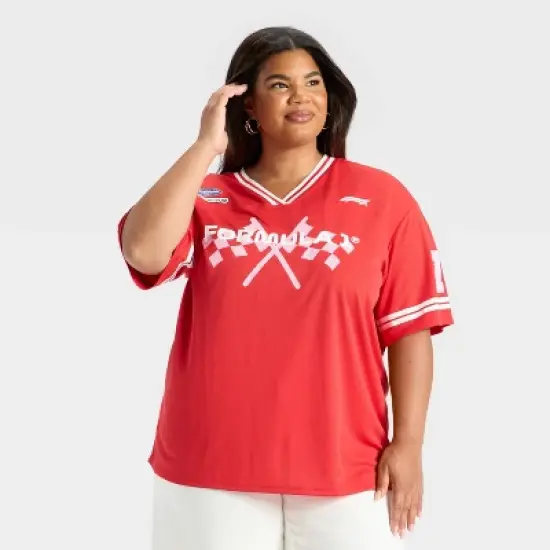 Women's F1 Short Sleeve Graphic Jersey - Red image {3}