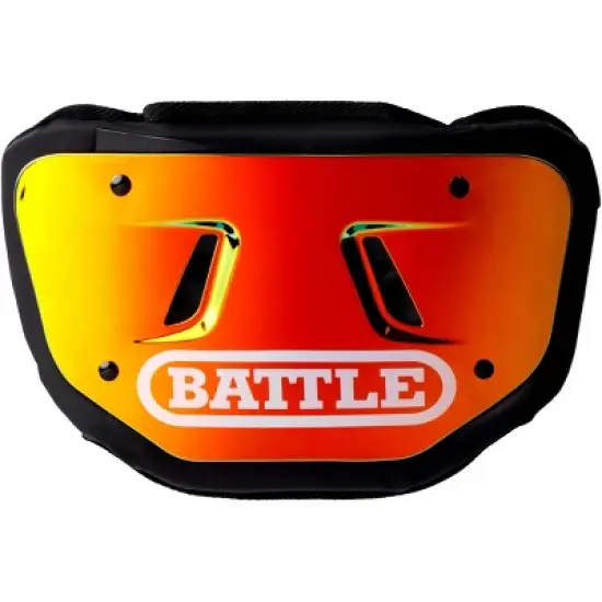 Battle Sports Prism Chrome Protective Football Back Plate - Red/Orange image {2}