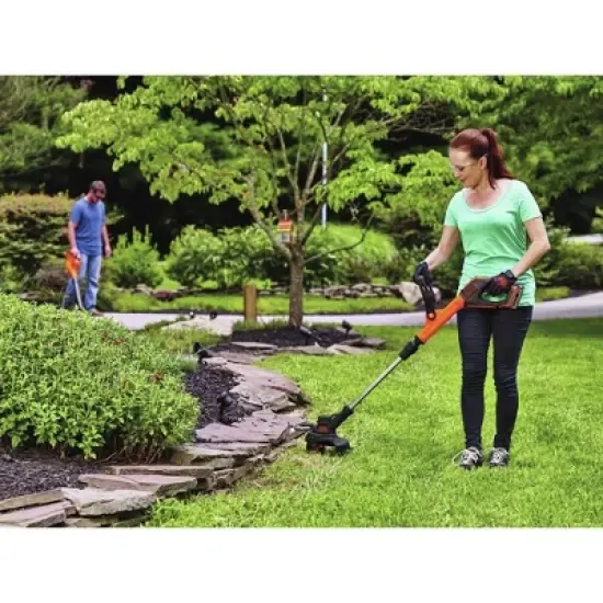 Black & Decker LST522 20V MAX Lithium-Ion 2-Speed 12 in. Cordless String Trimmer/Edger Kit (2.5 Ah) image {2}