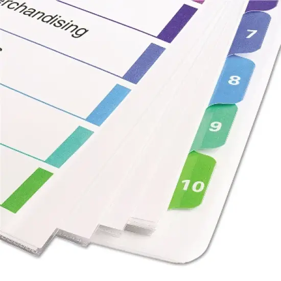 Avery Ready Index Customizable Table of Contents Asst Dividers 10-Tab 11 x 9 1/2 11165 image {6}