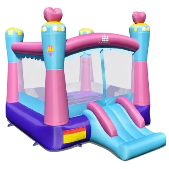Costway Inflatable Bounce House 3-in-1 Princess Theme Inflatable Castle without Blower image {8}