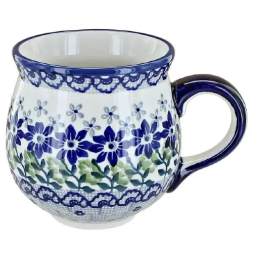 Blue Rose Polish Pottery K090  Manufaktura Bubble Mug image {11}