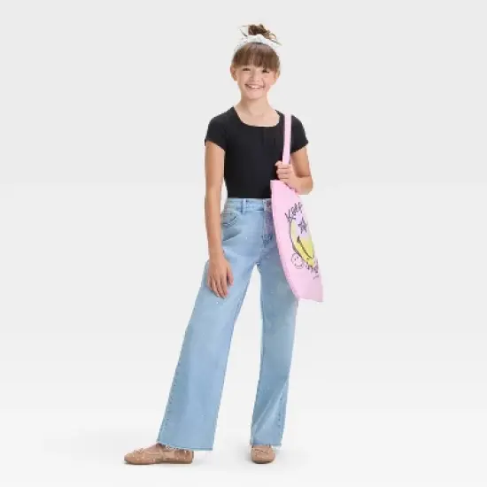 Girls' Short Sleeve Scoop Neck Super Soft T-Shirt - art class&trade; image {2}