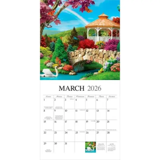 Hopper Studio A Country Walk 2026 12"x24" Hanging Square Wall Calendar Plastic-Free image {2}