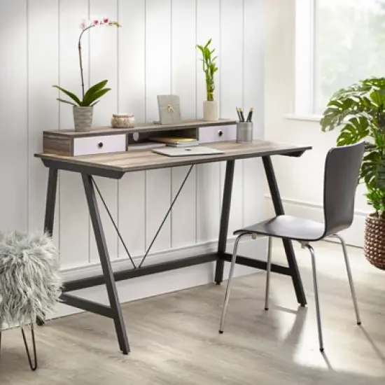 Tucker Desk Black/Driftwood - Buylateral image {1}