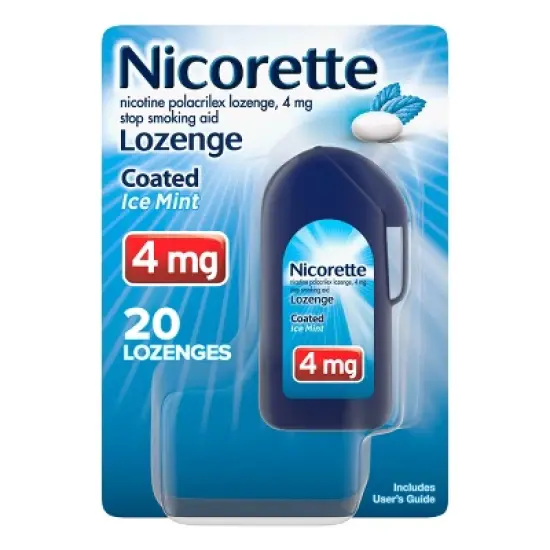 Nicorette 4mg Coated Nicotine Lozenge Stop Smoking Aid - Ice Mint image {10}