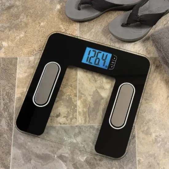 Taylor Body Composition Scale Black with Muscle Mass, Water & Fat Indicators image {2}