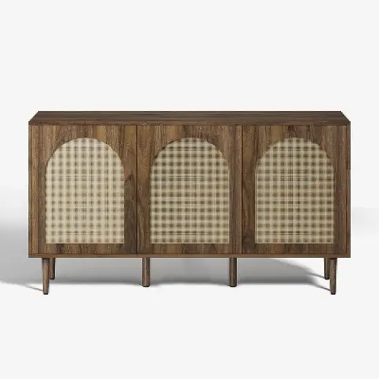 Philemon &nbsp;56Wide Modern Cabinet Sideboard with Rattan Design | Karat Home image {12}