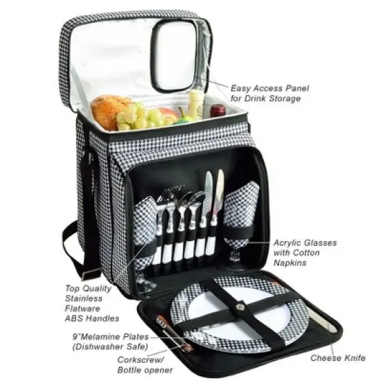 Picnic at Ascot Soft Sided Cooler with Two Person Picnic Set image {1}