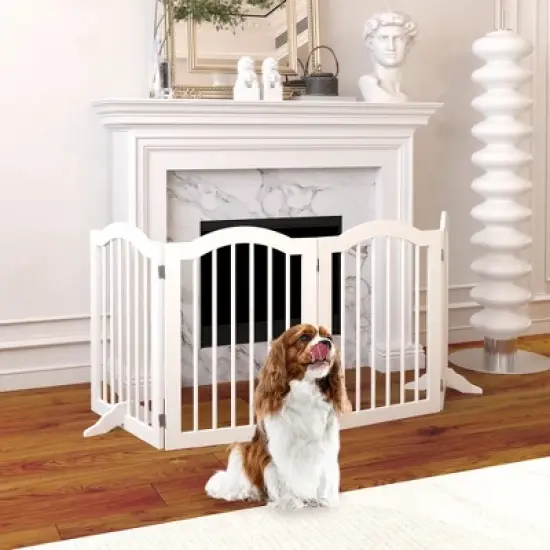 Tall Freestanding Pet Gate, Dog Gate Indoor for Doorways image {8}
