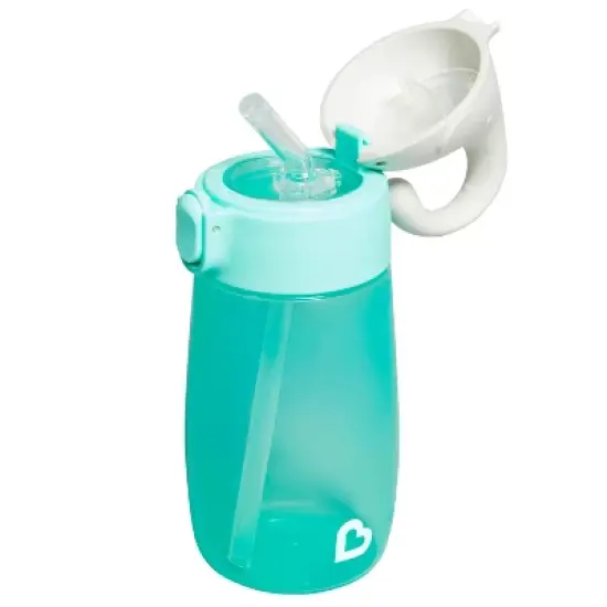 Munchkin Flip N Lock Elephant Straw Cup - Mint - 12oz image {1}