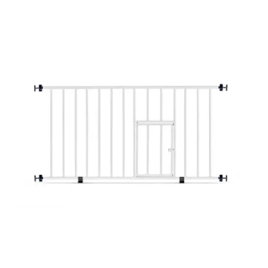 Carlson Mini Gate with Door Dog Crate - White image {6}