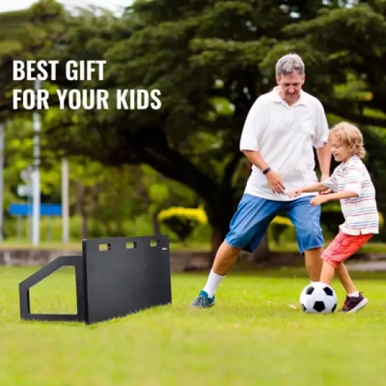 VEVOR Soccer Rebounder Board, 45"X18" Portable Soccer Wall with 2 Angles Rebound, Foldable HDPE Kickback Rebound Board, Soccer Training Equipment image {7}