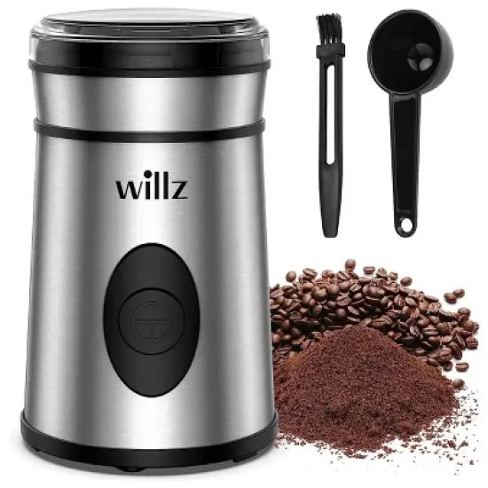 Willz 50 Gram Stainless Steel Blade Electric Coffee Grinder in Silver image {7}