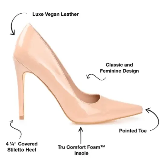 Journee Collection Womens Hadli Tru Comfort Foam Pointed Toe High Stiletto Pumps Nude 10 image {7}
