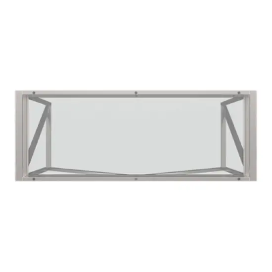 Severin Glass Top Brushed Nickel Sofa and Table Silver - Inspire Q image {10}