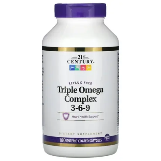 21st Century Triple Omega Complex 3-6-9, 180 Enteric Coated Softgels image {4}