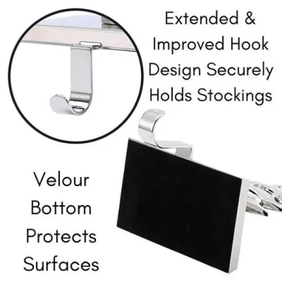 BIRDROCK HOME Christmas Stocking Holders for Mantel Set of 4 - Reindeer, Snowman, Snowflake, Tree image {3}