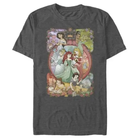 Men's Disney Princesses Vintage Collage T-Shirt image {4}