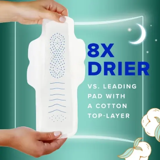 Always Pure Cotton Overnight Pads with Wings - Size 4 image {5}