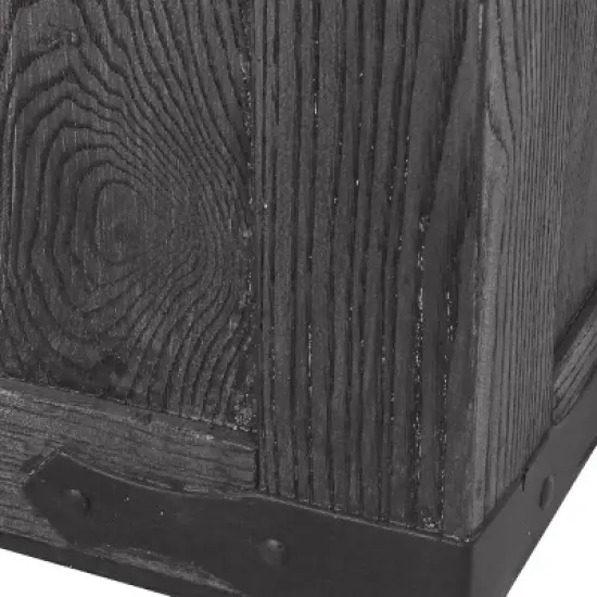 Finethy Outdoor 40000 BTU Light Weight Concrete Square Fire Pit Wood Gray - Christopher Knight Home image {9}