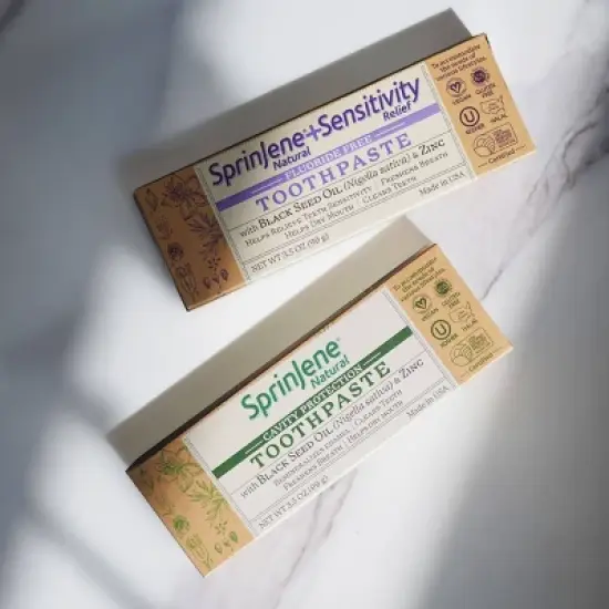 SprinJene Natural FF Sensitive Relief Toothpaste - 3.5oz image {6}