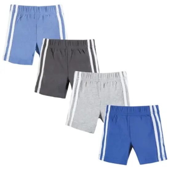 Hudson Baby Boy Shorts Bottoms 4-Pack, Blue image {12}