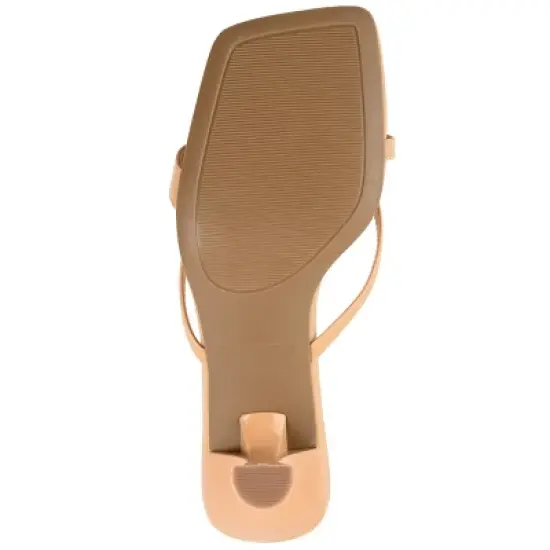 Journee Collection Womens Tallie Tru Comfort Foam Open Toe Mid Heel Pumps Tan 11 image {4}