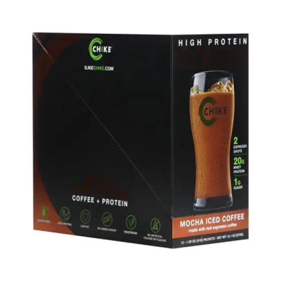 Chike Nutrition High Protein Iced Coffee, Mocha, 12 Packets, 1.09 oz (31 g) Each image {4}