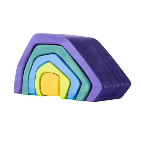 5-Piece Wooden Stackable Nesting Blocks Play Set image {8}