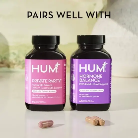 HUM Nutrition Hormone Balance for PMS Relief & Mood Support Vegan Capsules - 60ct image {7}