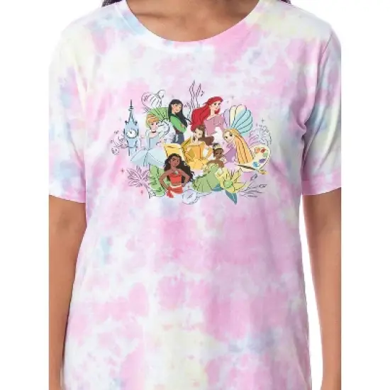 Disney Womens' Princesses Characters Nightgown Sleep Pajama Shirt Multicolored image {1}