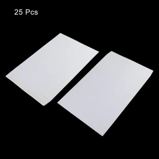 Unique Bargains Office Garden Coin Envelope Self-Adhesive Small Item Stamp Storage Packet White 25 Pcs image {2}