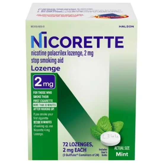 Nicorette 2MG Lozenges - Mint - 72ct image {10}