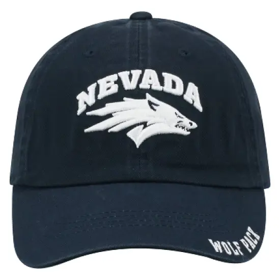NCAA Nevada Wolf Pack Unstructured Washed Cotton Hat: Adjustable Lightweight Baseball Cap image {2}