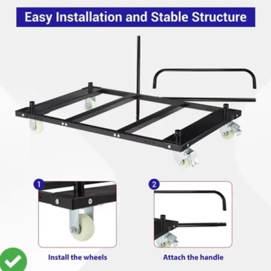 Drywall Cart Steel Panel Truck1500 LBS Heavy Duty Drywall Cart Steel Panel Truck w/Wheels Chair Cart Desk Trolley image {3}